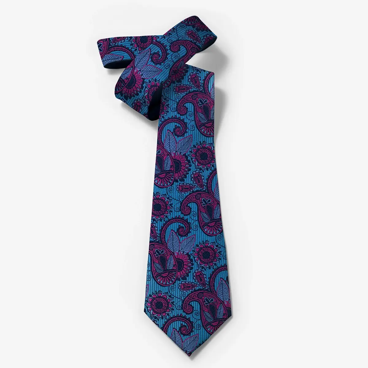 کراوات طرحدار سرخابی پهن