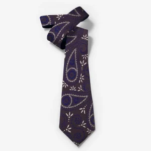 کراوات قهوه ای طرحدار بته جقه